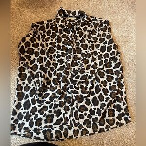 Michael Kors Leopard Blouse